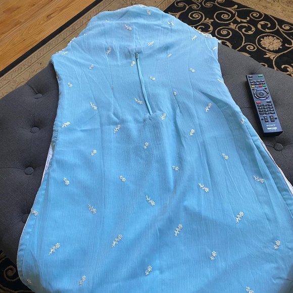 Embroidered kameez set in blue, size 42 - Picture 5 of 5